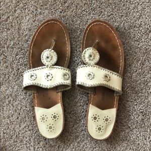 Jack Rogers platinum and cream color
